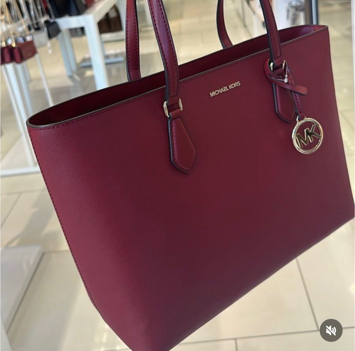 Bolso Tote MK vino